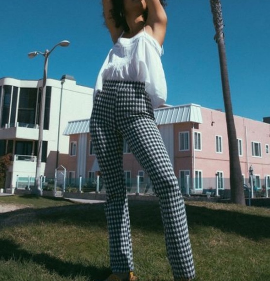 Urban Outfitters Pants - Urban Outfitters Gingham Kick Flare Pant